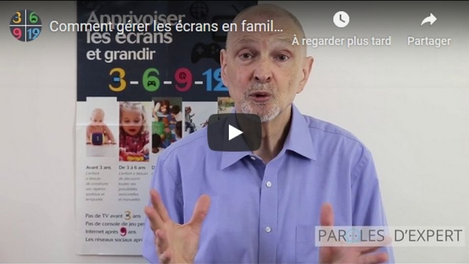 Vous avez des questions sur le bon usage des écrans ? Le Dr Serge Tisseron vous répond. Lien vers le site 3-6-9-12